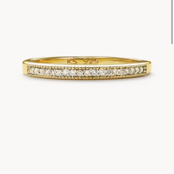 Kendra Scott Ensley 18k Gold Vermeil Band Ring in White Diamond